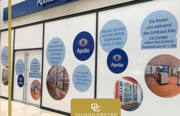 APOLLO OPTIK VERSCHÖNERT SICH UND BAUT UM. GROSSE ERÖFFNUNG AM 25.11.2021