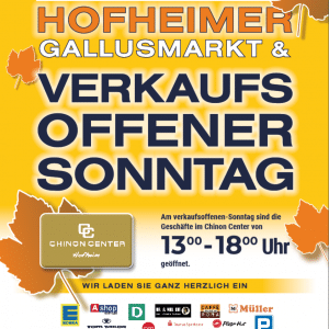 Verkaufsoffener Sonntag im Chinon Center Hofheim
